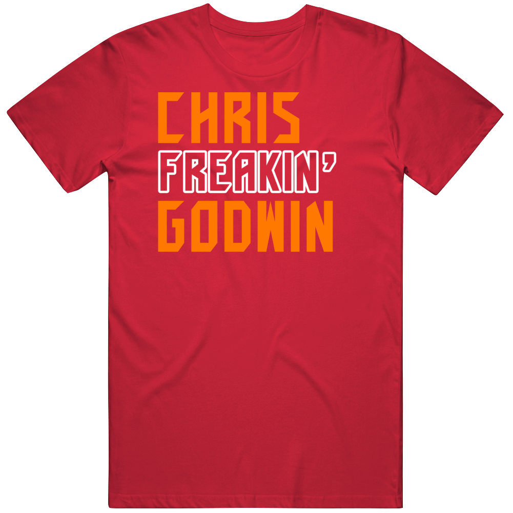 theBigGuavaTshirts Chris Godwin Freakin Godwin Tampa Bay Football Fan T Shirt Premium / Red / Medium