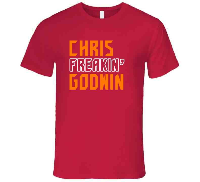 theBigGuavaTshirts Chris Godwin Freakin Godwin Tampa Bay Football Fan T Shirt Premium / Red / Medium